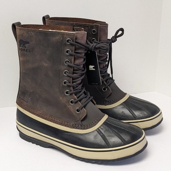 Sorel Shoes Sorel 964 Leather Waterproof Winter Boots Brown Mens 13